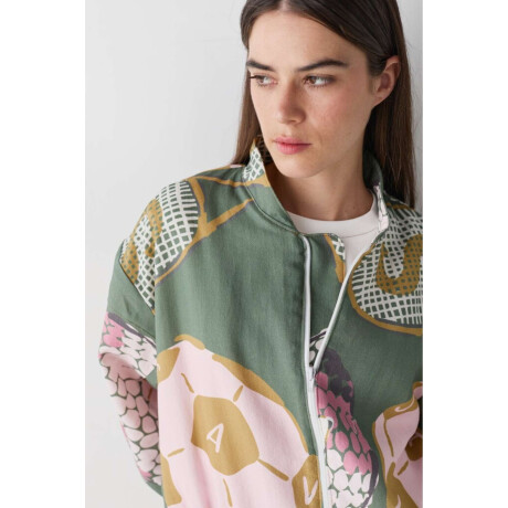 Pre Venta Bomber Print Macro Verdes