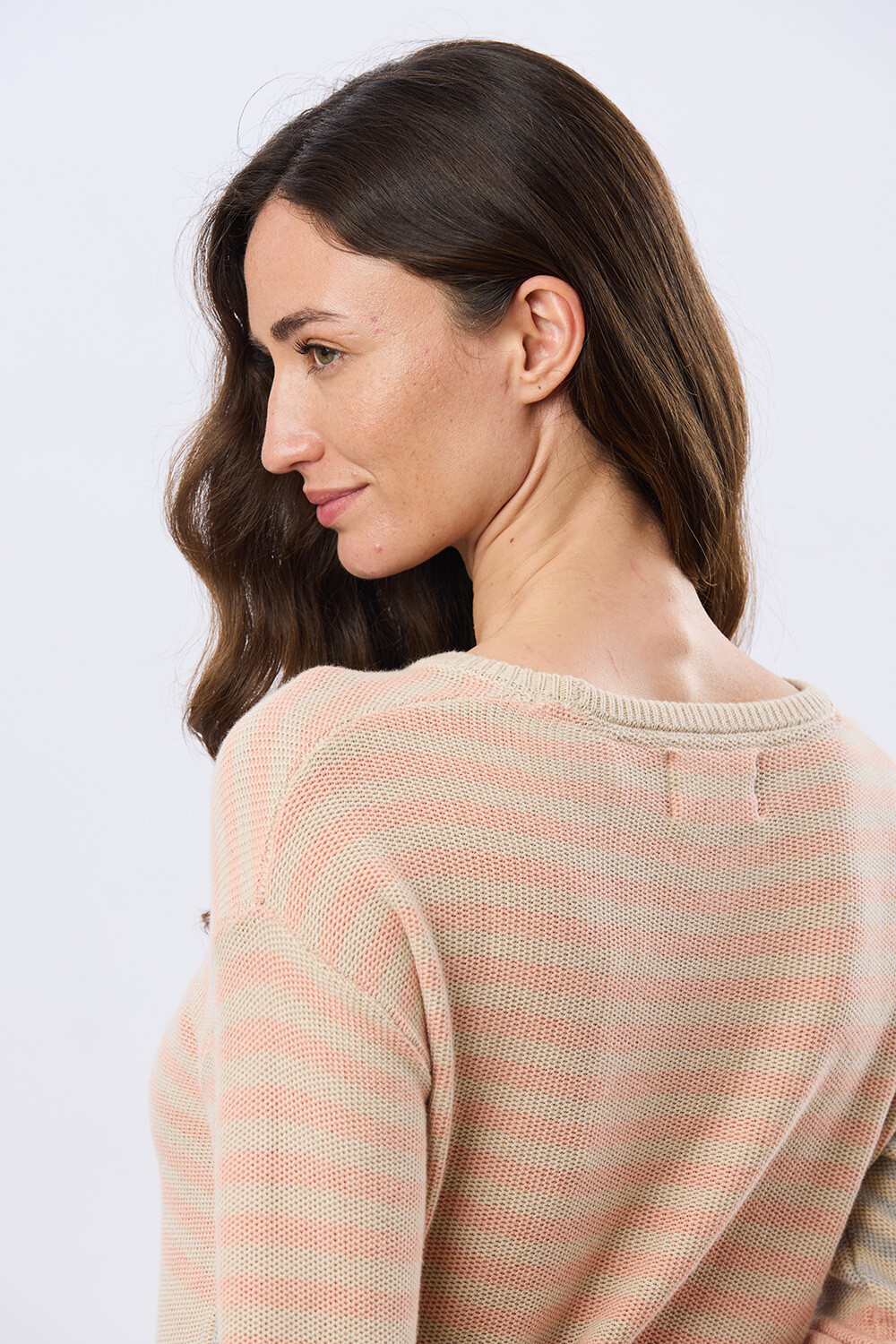 BUZO RAYADO TEJIDO Beige