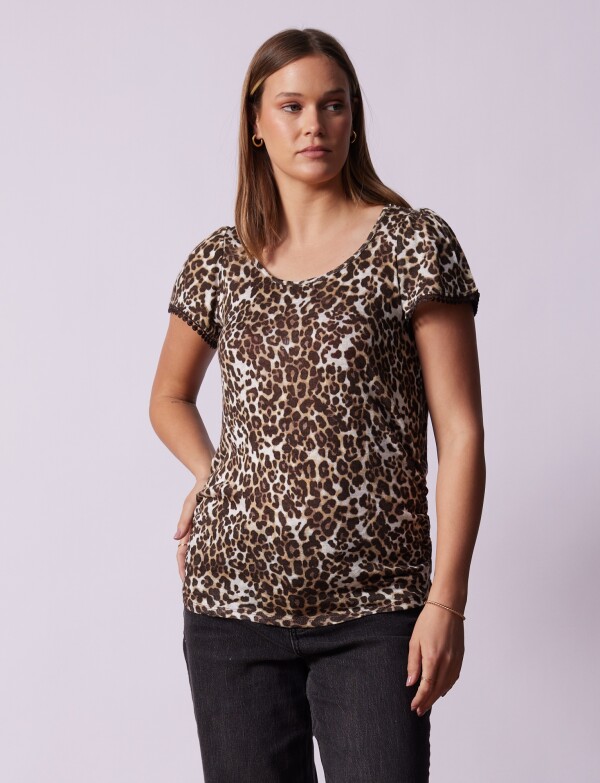 Remera Puntilla MULTI/MARRON