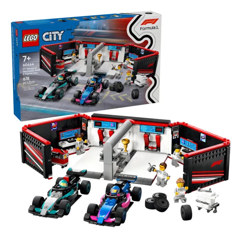 Lego City F1 Garaje de F1® con Coches Mercedes-AMG y Alpine 678 pcs 7+ Lego City F1 Garaje De F1® Con Coches Mercedes-amg Y Alpine 678 Pcs 7+