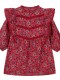 Vestido Estampado De Flores Con Volantes Piedra