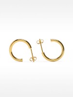 Aros Lisos - Plata De Ley 925 dorado