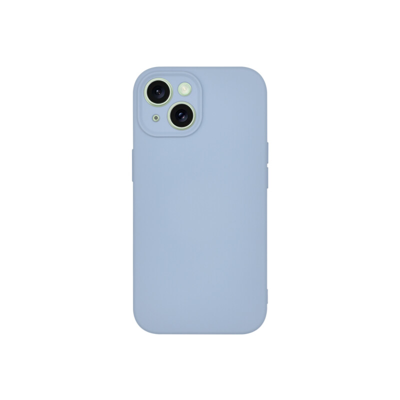Protector iPhone 15 engomado color celeste Protector Iphone 15 Engomado Color Celeste