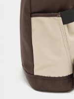 Mochila Color Block De Nylon Para Portátil 15" marron