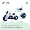 Moto futuro a batería infantil Lumax Grande con luces y musica Blanco