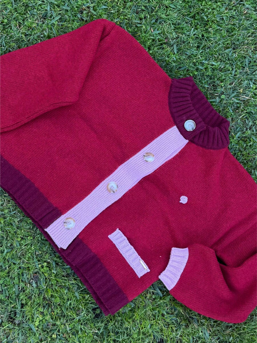 Cardigan Terro Pick - Mix Bordo 
