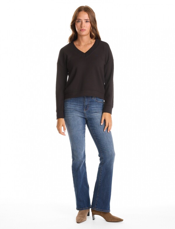 Buzo Modal Esc V NEGRO