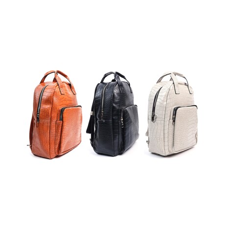 Mochila Canva Dijon en Cuero PU Beige