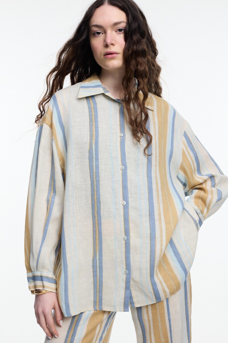 CAMISA ABERTURA Azul