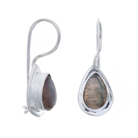 Par de caravanas de plata 925, LABRADORITA. Par de caravanas de plata 925, LABRADORITA.