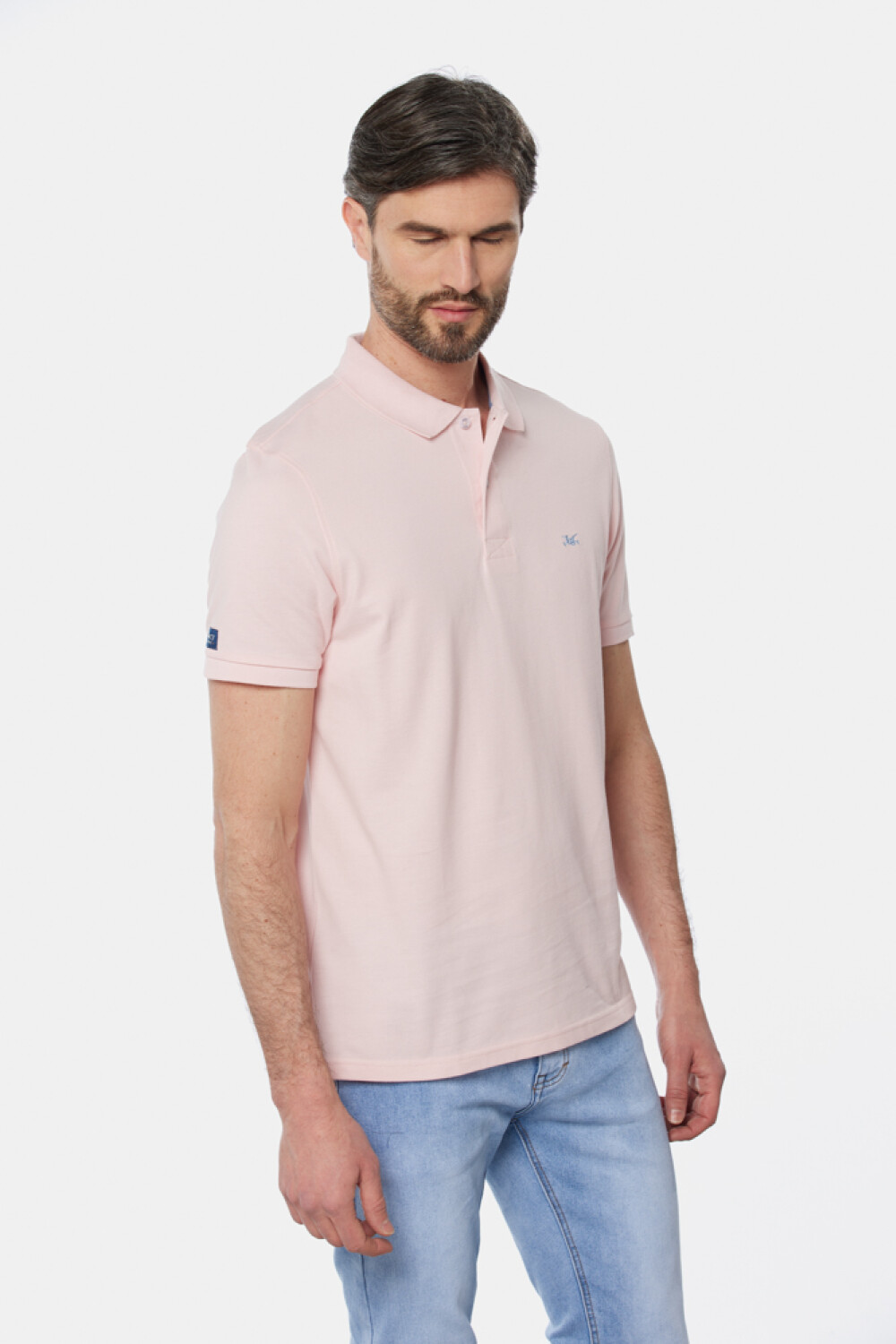 REMERA POLO LISA PIQUÉ Rosa Claro