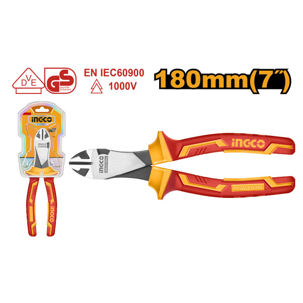 ALICATE AISLADO 7´´ HIHDCP28188 CORTE DIAGONAL INGCO ALICATE AISLADO 7´´ HIHDCP28188 CORTE DIAGONAL INGCO