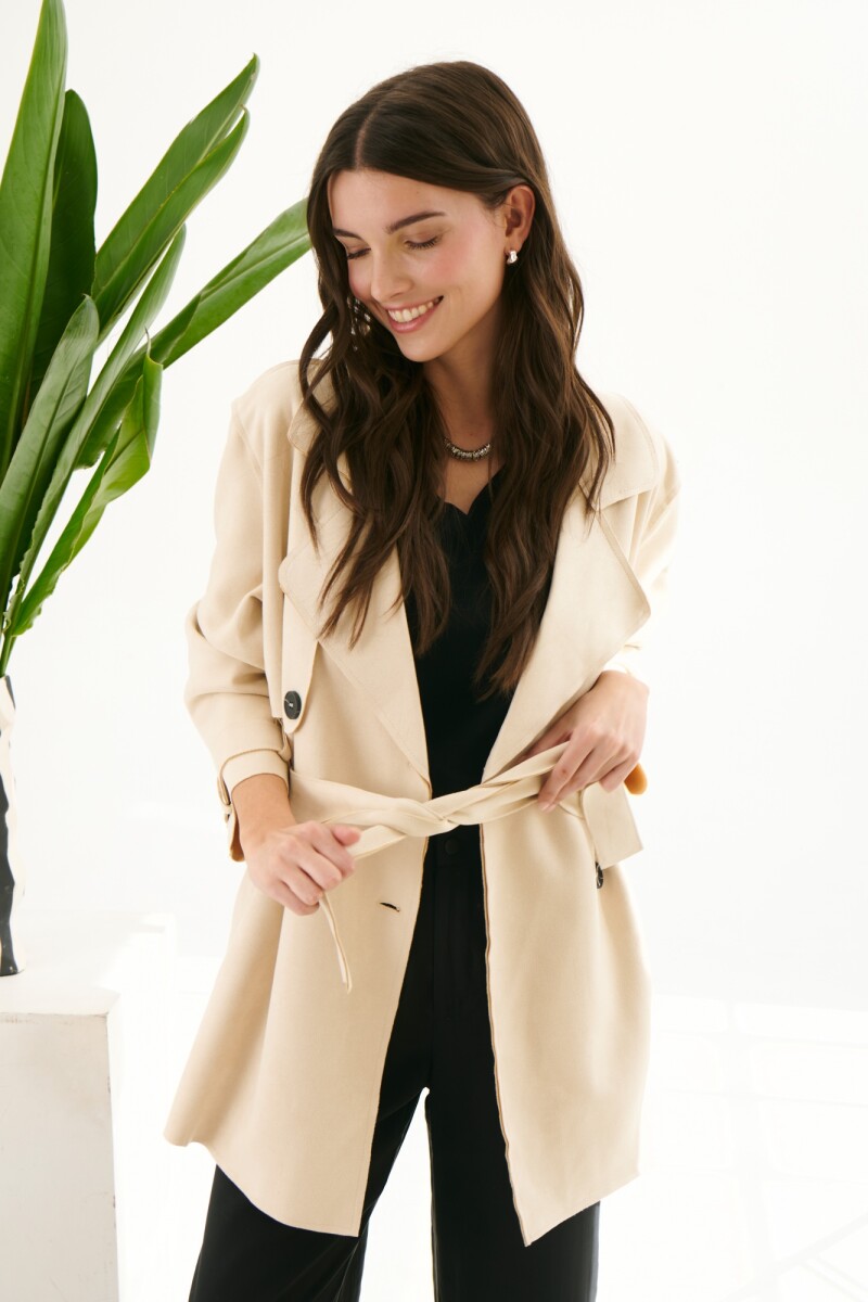 TRENCH SUEDE NATURAL