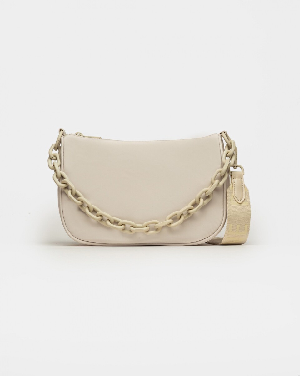 Cartera al Hombro Match en Nylon - Natural 
