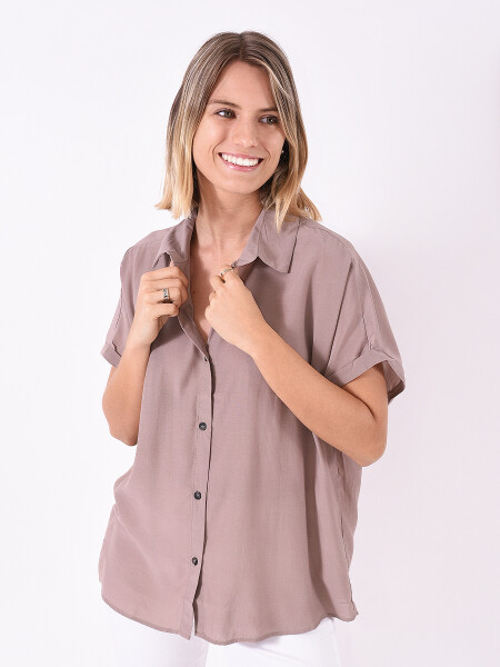 CAMISA LULY BEIGE OSCURO