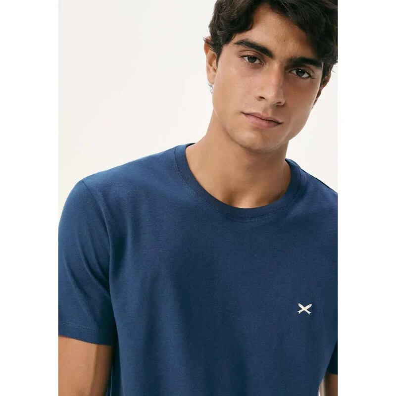 CAMISETA MM MASC AZUL MESCLA