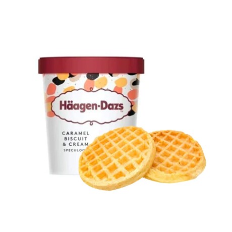 Haagen-dazs Caramel Biscuit Y Cream 473 Ml + 2 Waffle 55 Grs Regalo Haagen-dazs Caramel Biscuit Y Cream 473 Ml + 2 Waffle 55 Grs Regalo