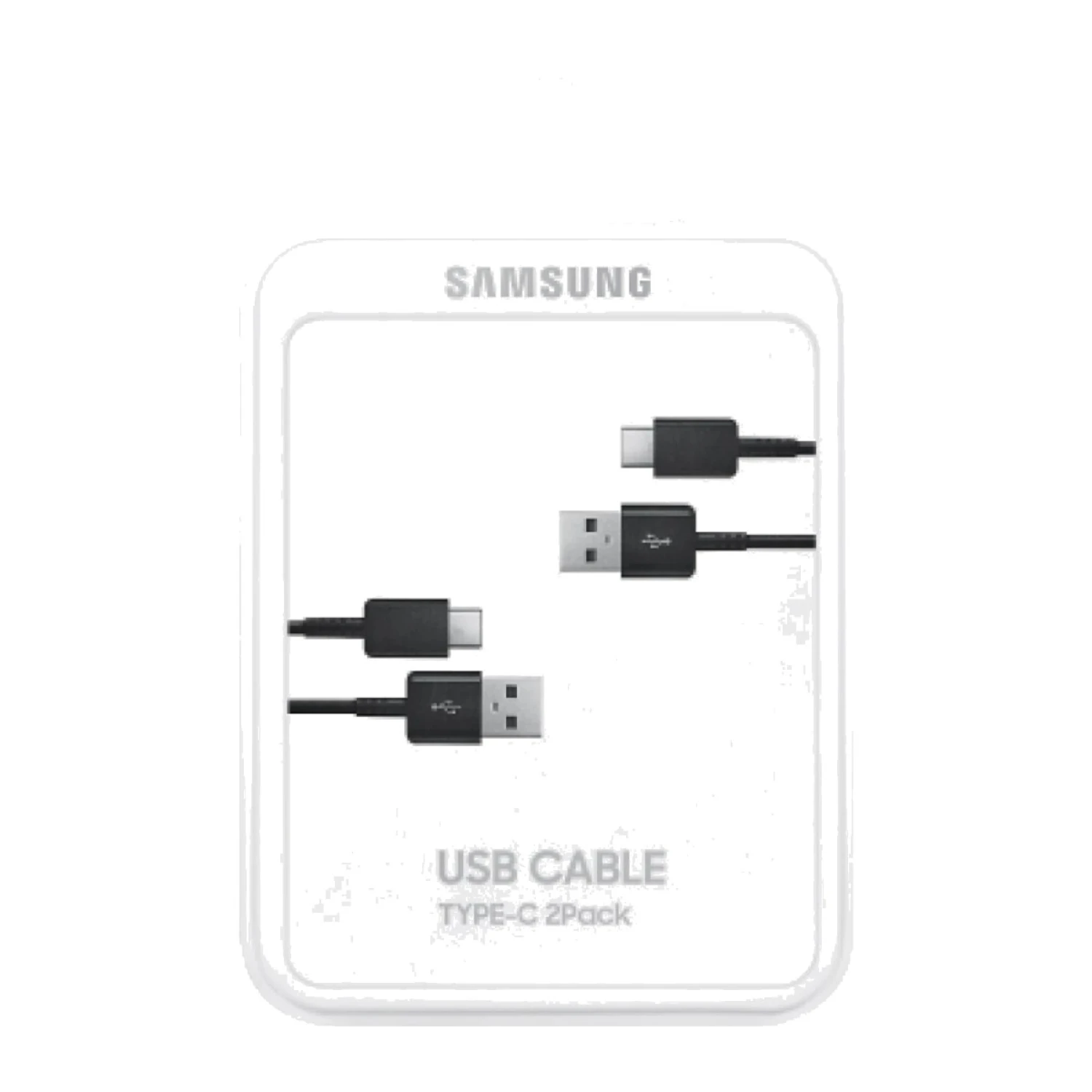 Pack 2 Cables Samsung USB-A a USB-C 1,5 m Negros