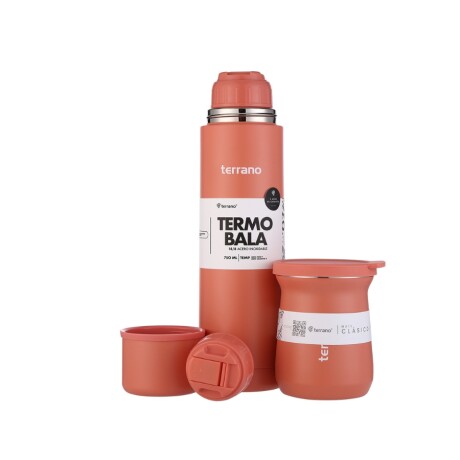 kit termo 750ml bala + mate tradicional terracota 001