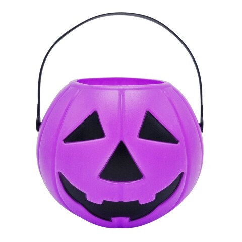 Tacho Portacaramelos Halloween Calabaza Golosinas Disfraz Variante Color Violeta