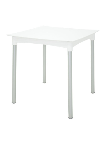 MESA DIANA MONTABLE BLANCO 70X70XH72CM PATAS ALUMINIO MESA DIANA MONTABLE BLANCO 70X70XH72CM PATAS ALUMINIO