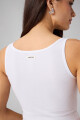 Bividi Modal Rib Cropped Bividi Mujer Classic White