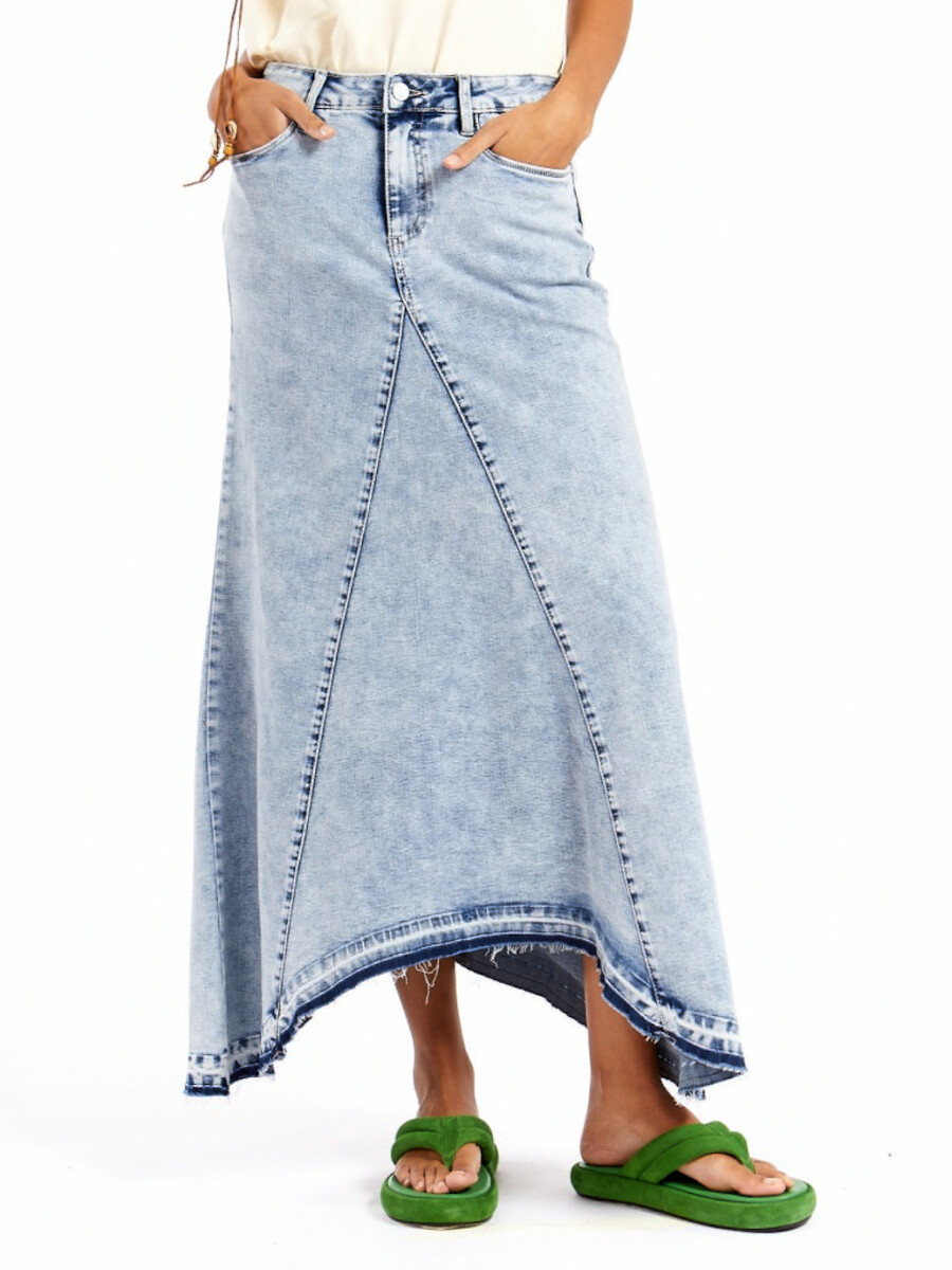 Selma pieced midi skirt - Azul 