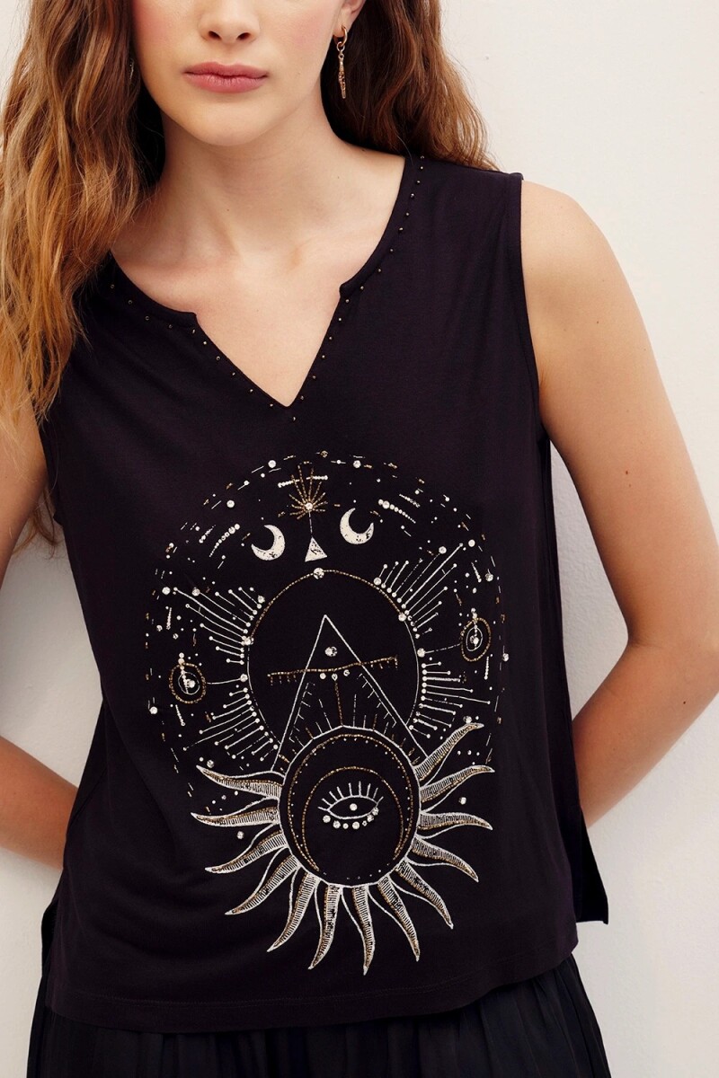 MUSCULOSA COSMIC STARS Negro
