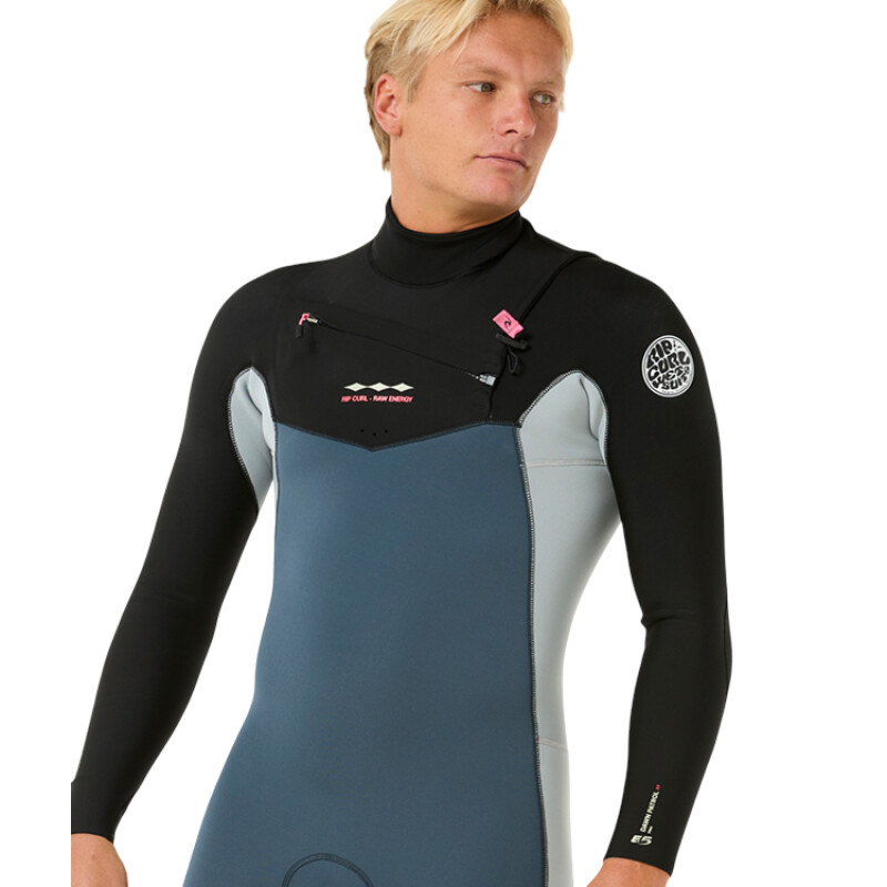 Traje Rip Curl Dawn Patrol Pro Chest Zip 3/2 - Azul Traje Rip Curl Dawn Patrol Pro Chest Zip 3/2 - Azul