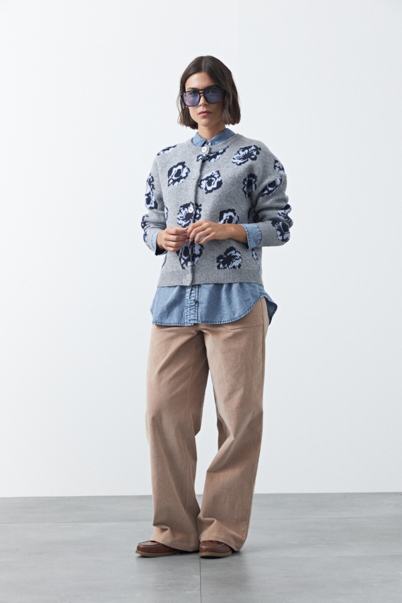 CARDIGAN COSME Gris Melange