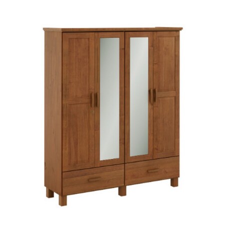 ROPERO FINESTRA BRONZE 4 PUERTAS, 2 CAJONES CON ESPEJO. CASTAÑO ROPERO FINESTRA BRONZE 4 PUERTAS, 2 CAJONES CON ESPEJO. CASTAÑO