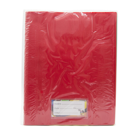 FORRO PVC CUADERNO ROJO (FUNDA X 25) FORRO PVC CUADERNO ROJO (FUNDA X 25)