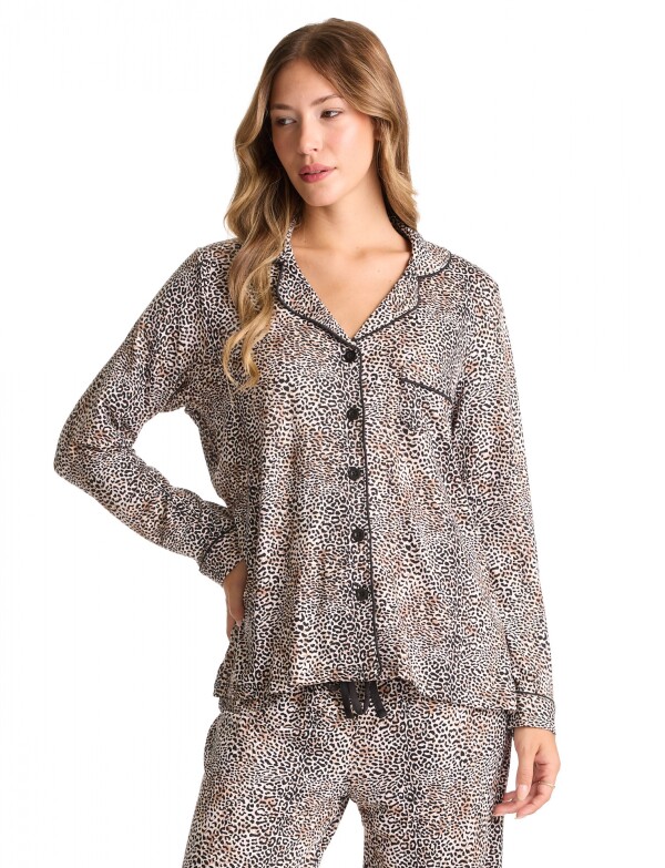 Pijama Con Pantalon MULTI/NEGRO