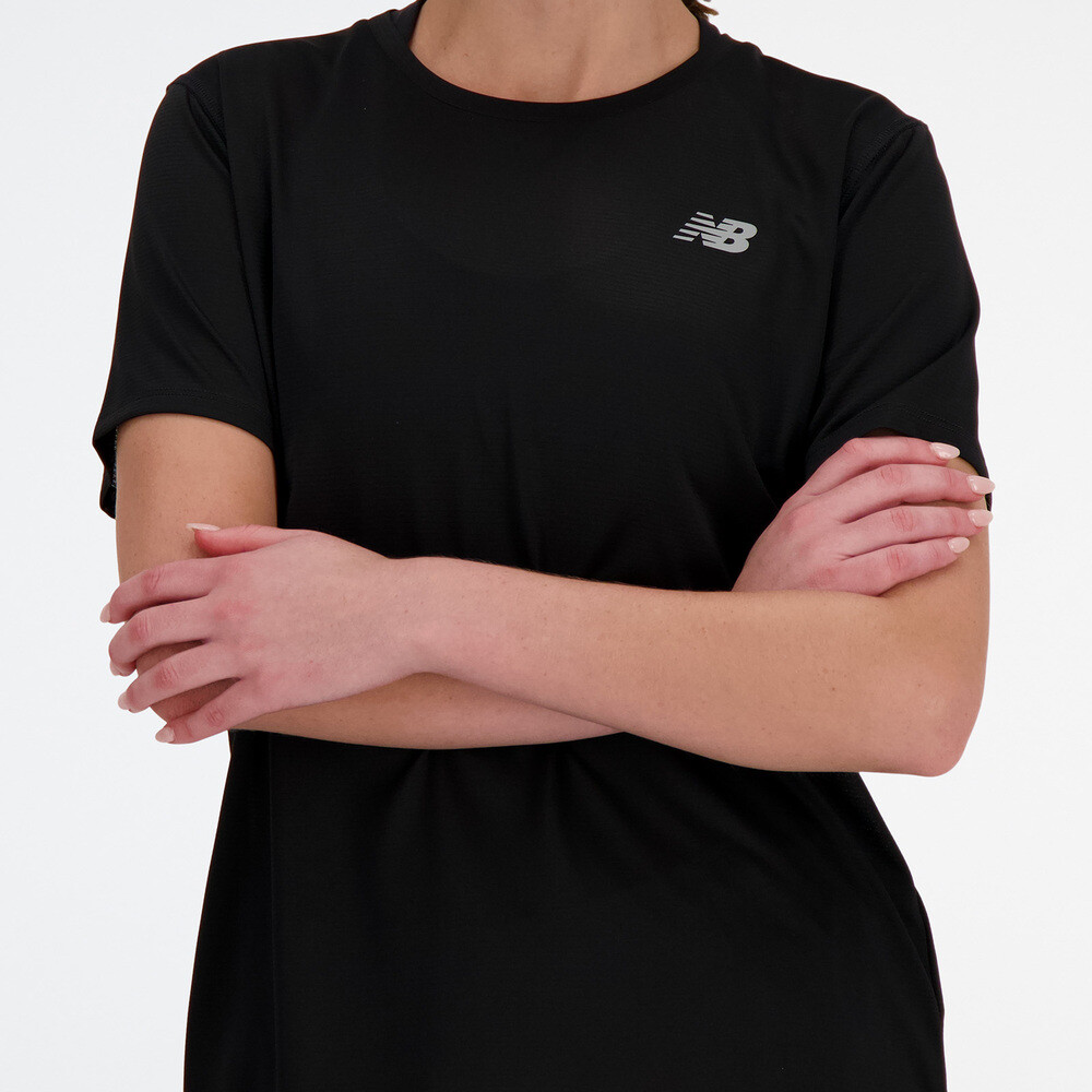 Polo Running Sport Essentials T-Shirt Mujer Black