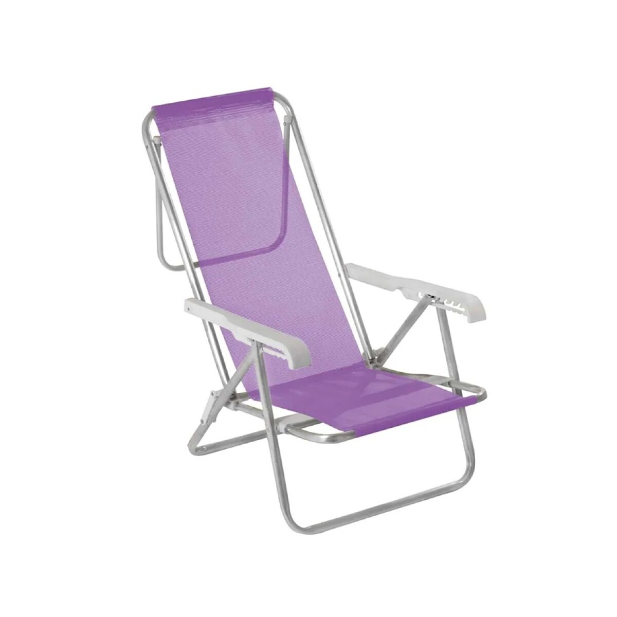 Reposera Silla Reclinable 8 Posiciones Aluminio Mor Sannet - Lila 