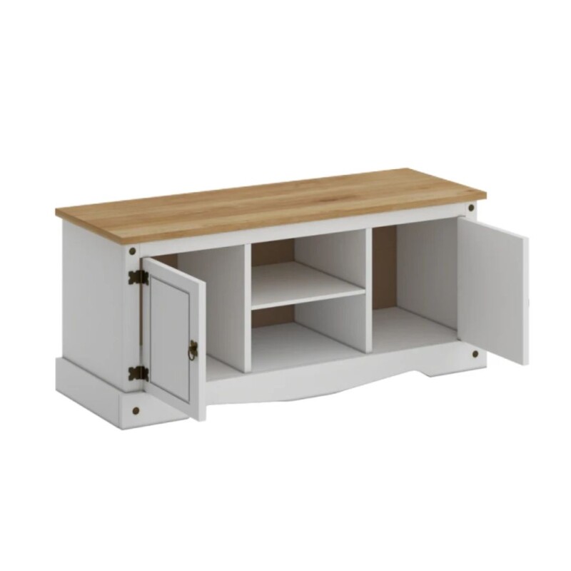 Rack 2 puertas 1 Estante 160cm Blanco Linea Mexicana Rack 2 puertas 1 Estante 160cm Blanco Linea Mexicana