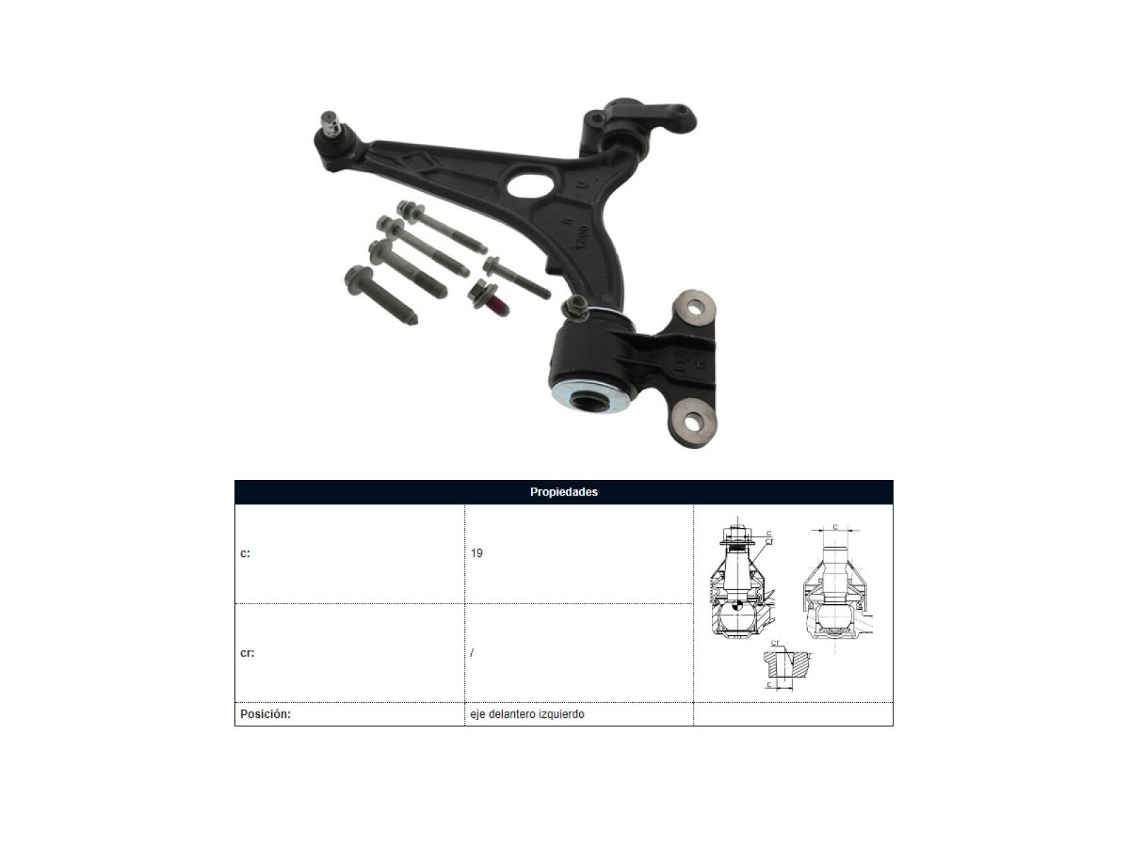 Parilla De Suspension Delantera Peug Expert 19-25 Der 