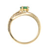 Anillo Esmeralda Aura de oro amarillo 18k con esmeralda y brillantes Anillo Esmeralda Aura de oro amarillo 18k con esmeralda y brillantes