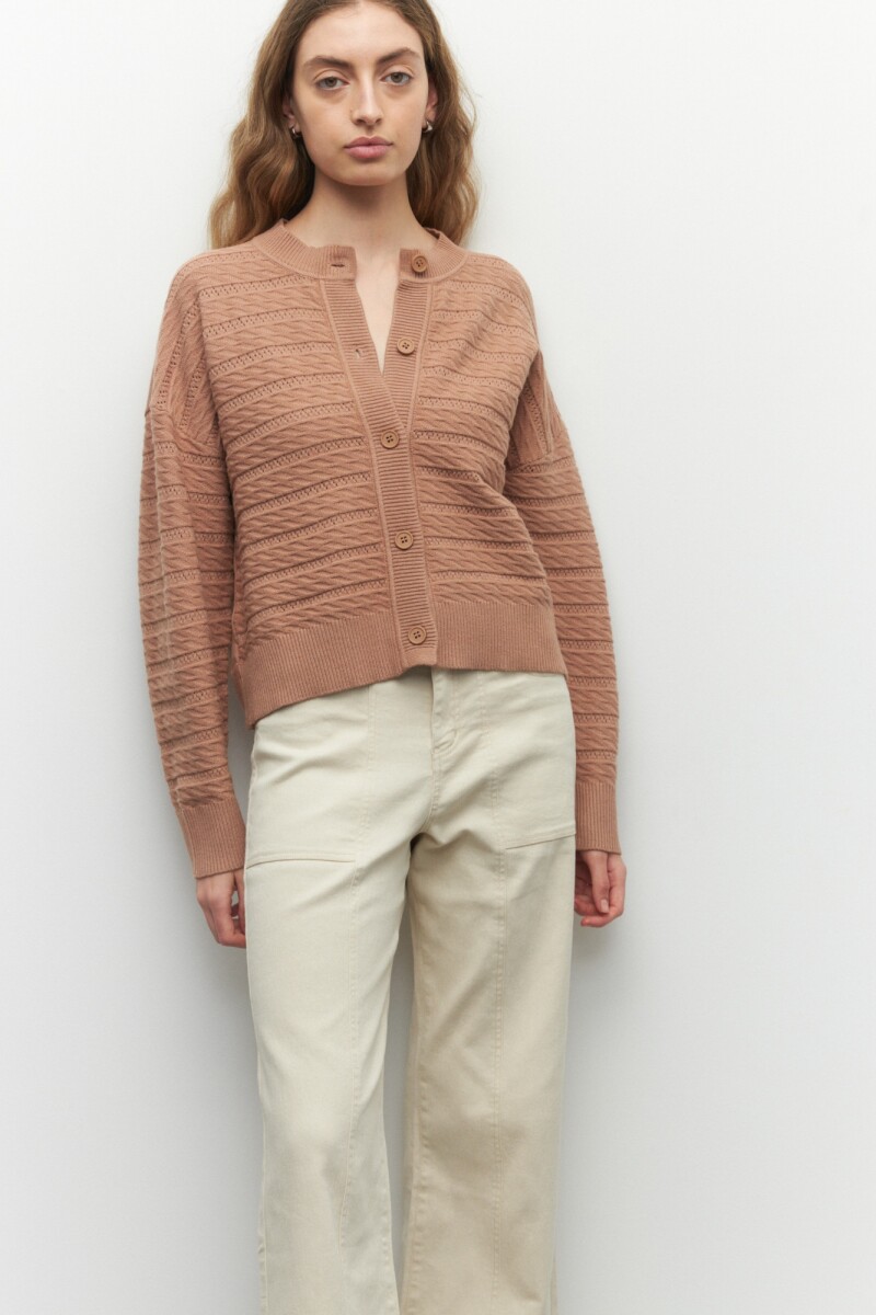 CARDIGAN TEO Caramelo