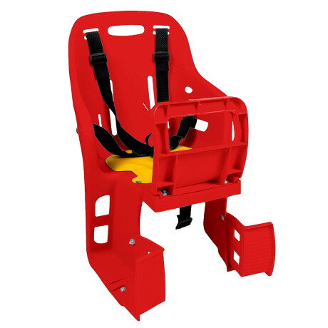 Silla Asiento Trasero P/ Bicicleta Bebe Niño Cinturón Rojo
