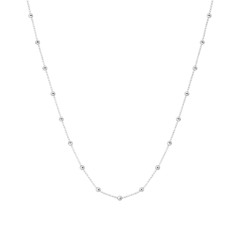 cadena espiga bolitas - Plata 925 - Sin Piedra - CD3548 sinpiedra