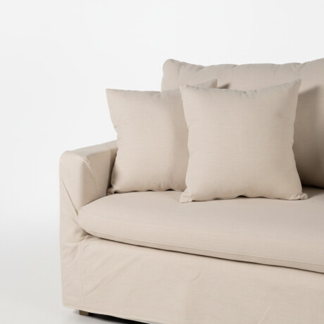 Sofá Summer con Funda - Tela Rústica - 2,5 cuerpos TD5260-1635 (Beige)