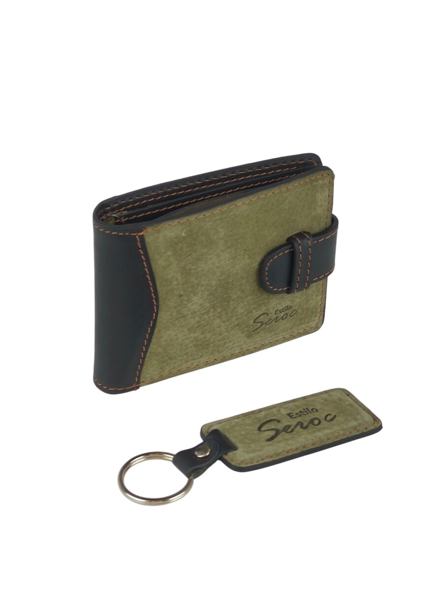 Set de billetra y llavero - verde 
