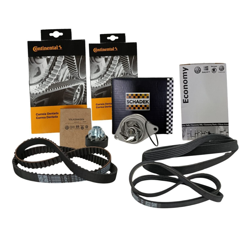 KIT DISTRIBUCION GOL G5/ FOX/SURAN BOMBA + TENSOR ORIGINAL + CORREAS X3 Kit Distribucion Gol G5/ Fox/suran Bomba + Tensor Original + Correas X3