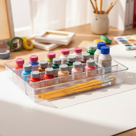 Cubiertera acrílico 5 divisiones TRANSPARENTE