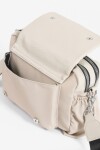 Bandolera bolsillo cierre beige