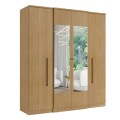 ROPERO 4 PUERTAS CON ESPEJO ESPLENDOR - NOGAL ROPERO 4 PUERTAS CON ESPEJO ESPLENDOR - NOGAL