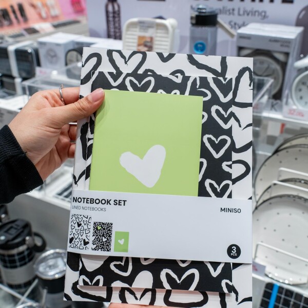 Set cuaderno formas 3pcs negro