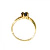Anillo Halo-Oro Bajo-Piedra Zafiro y Zirconia-AN8123 conpiedra