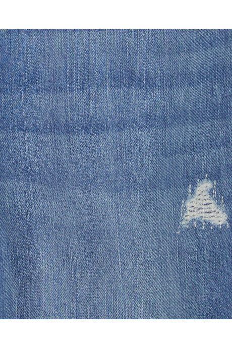 Enterito corto de jean lavado Sin color